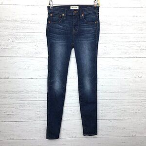Madewell Women's Jeans 9" High Riser Skinny Dark Wash Stretch size 26 length 31"